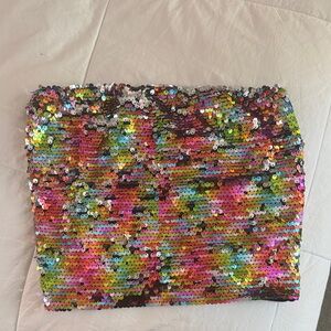 Wild Fable Multicolor Sequin Crop Top
